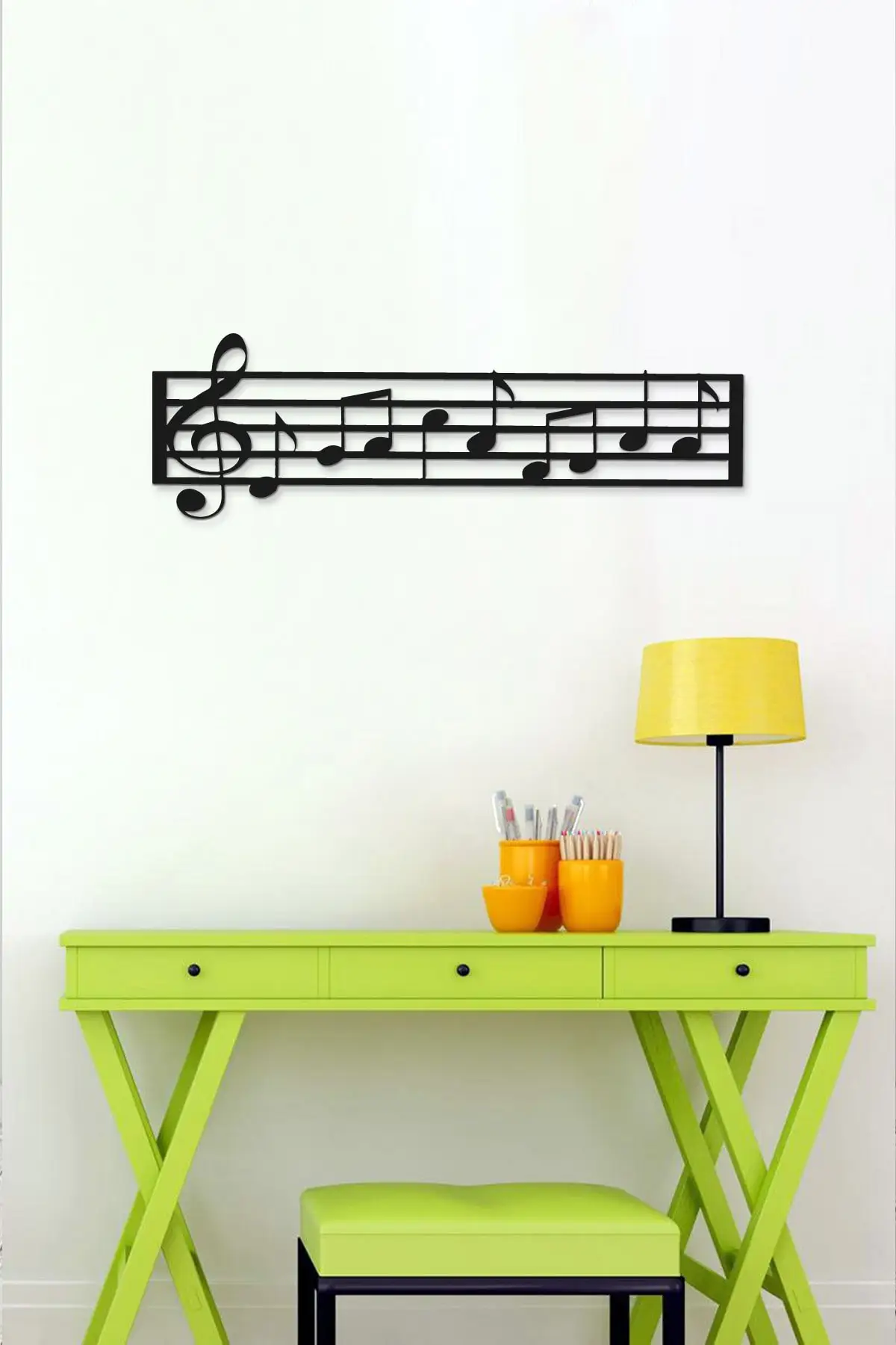 Musical Notes Wooden Wall Decor Table