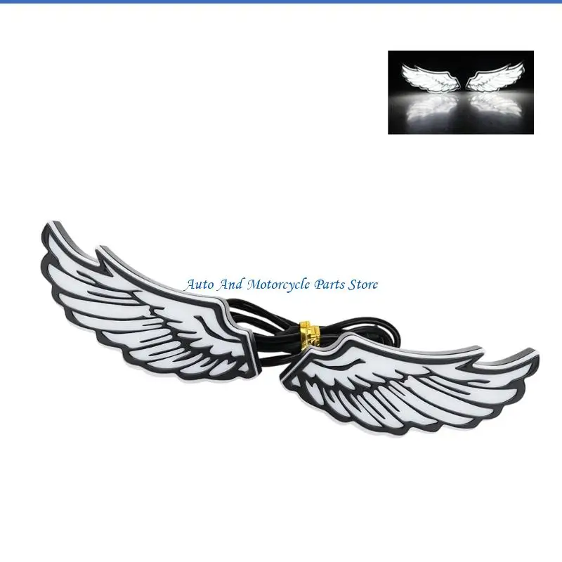 P9FD Matching Motorcycle Driving Light Pair with Feather-Pattern Styling