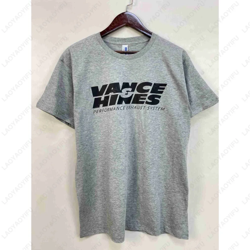 VANCE HINES Printed Fashion Man T-SHIRT Inspired Motorcycle Racing Exhaust Systems Male T Shirt Casual Loose Harajuku Soft Tees image 3