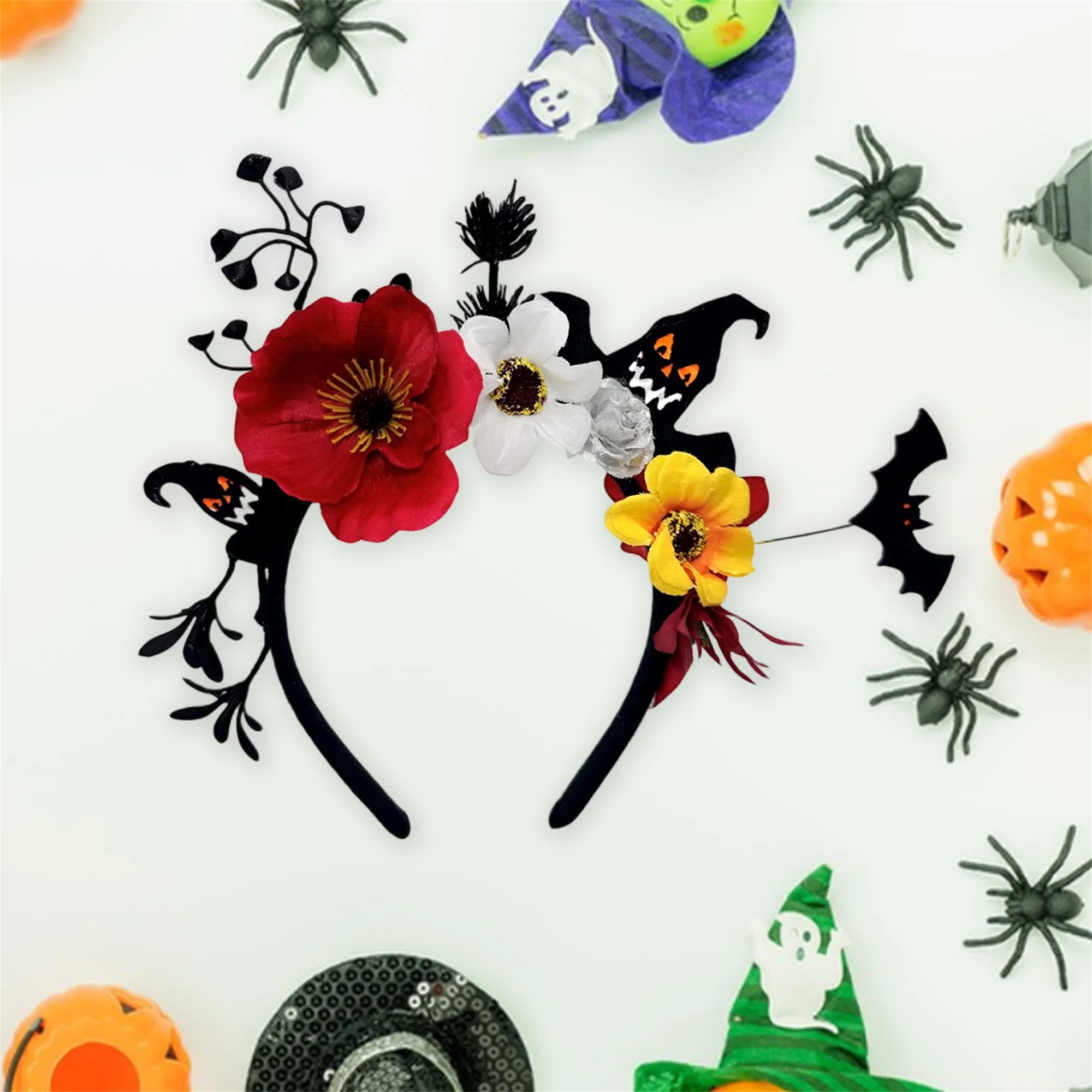 Cerchietto per orecchie di gatto nero con fiocco glitterato Cerchietto per capelli per costume di Halloween Accessorio per bomboniere per donne e ragazze