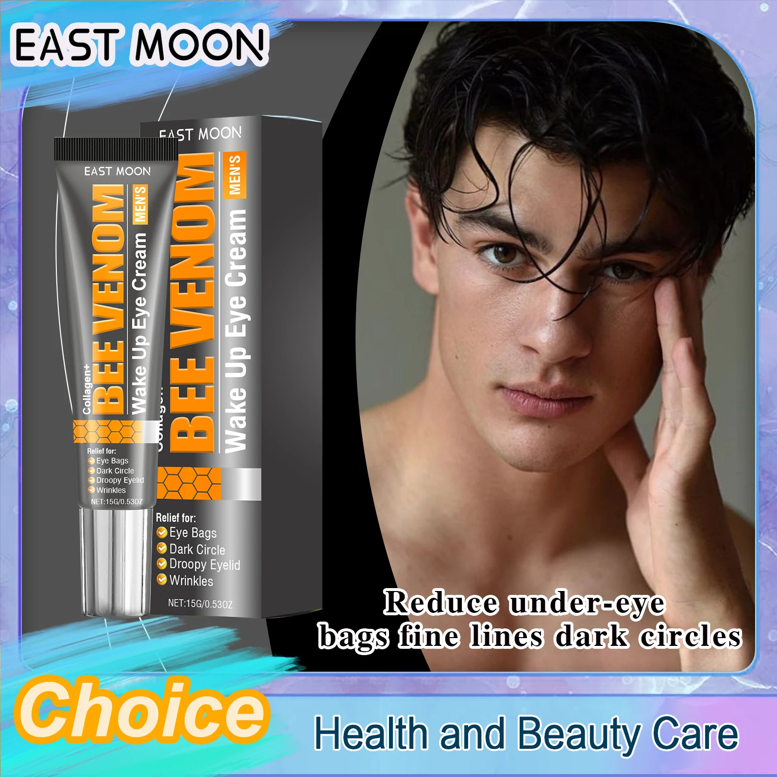 Bee Venom Eye Cream For Wake Up With Collagen Reduces Eye Bags Fine Lines Reduces Dark Circles Under-Eye Bags Puffiness Around