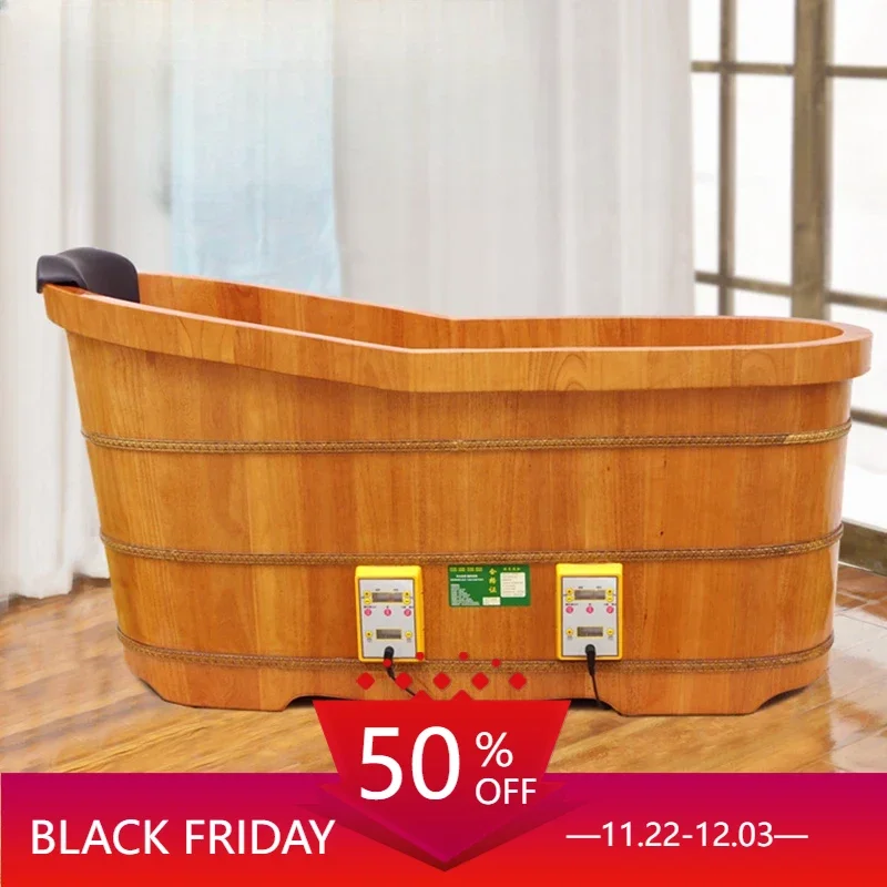 Mobile Bathtub Portable Adults Wooden Bath Ice Tub Adult Shampoo Sink Swimming Pool Foot Mobile Washer Badewanne Pedicure Spa