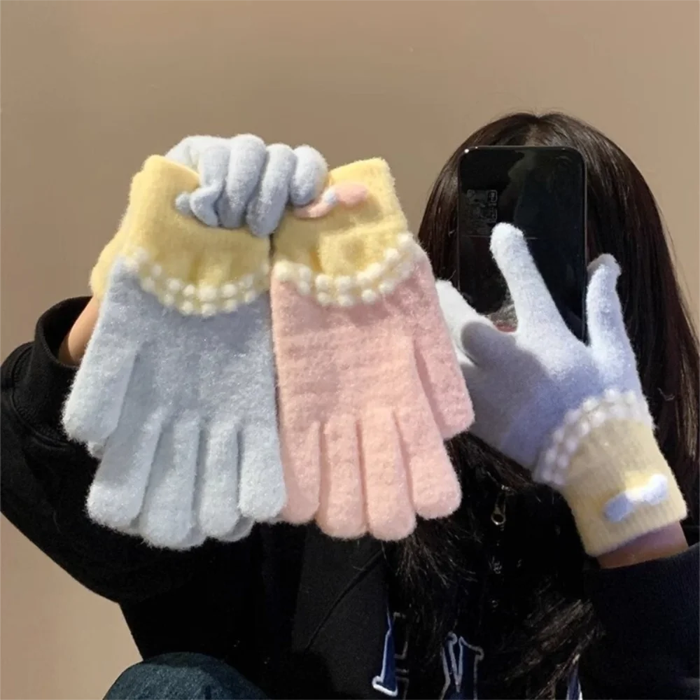 

Модные мягкие перчатки с длинными пальцами, теплые красочные зимние перчатки, ветрозащитные, морозостойкие варежки для катания на лыжах