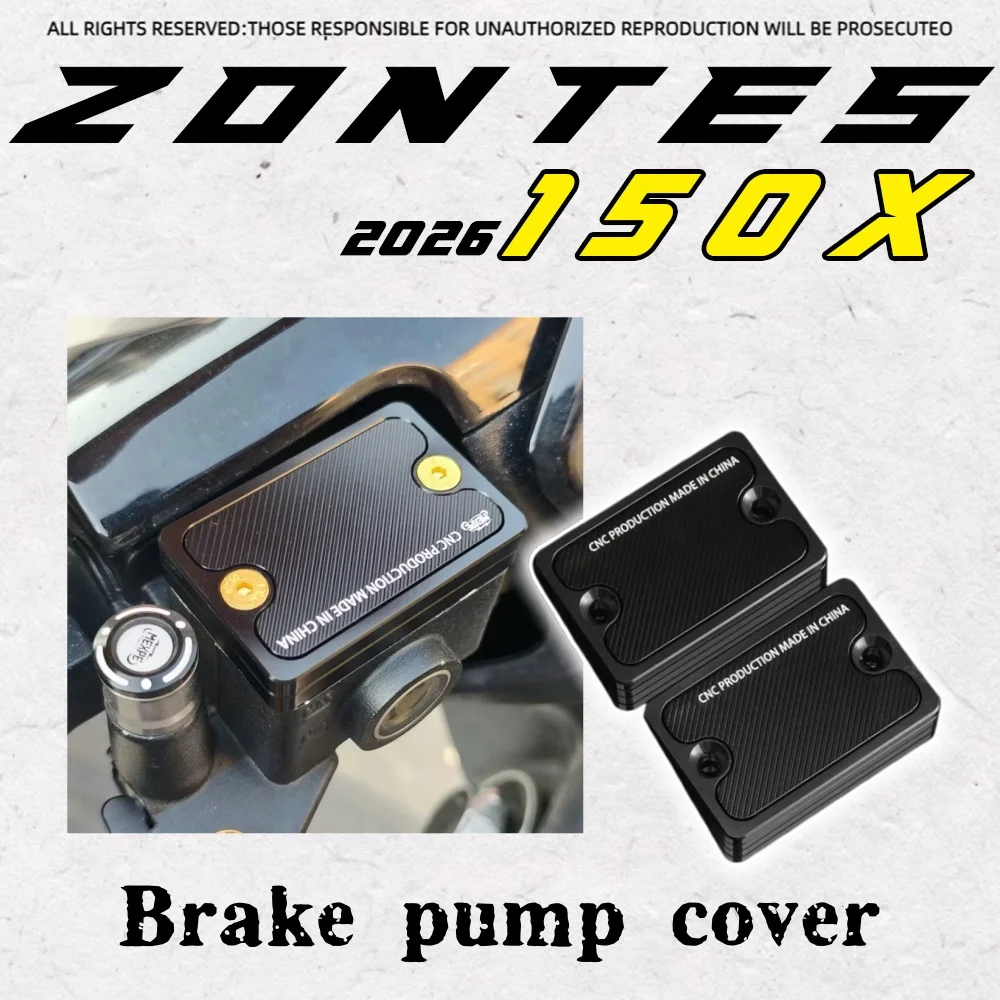 

For ZONTES 150X scooter, CNC aluminum alloy brake pump cap and reservoir cap modification parts.