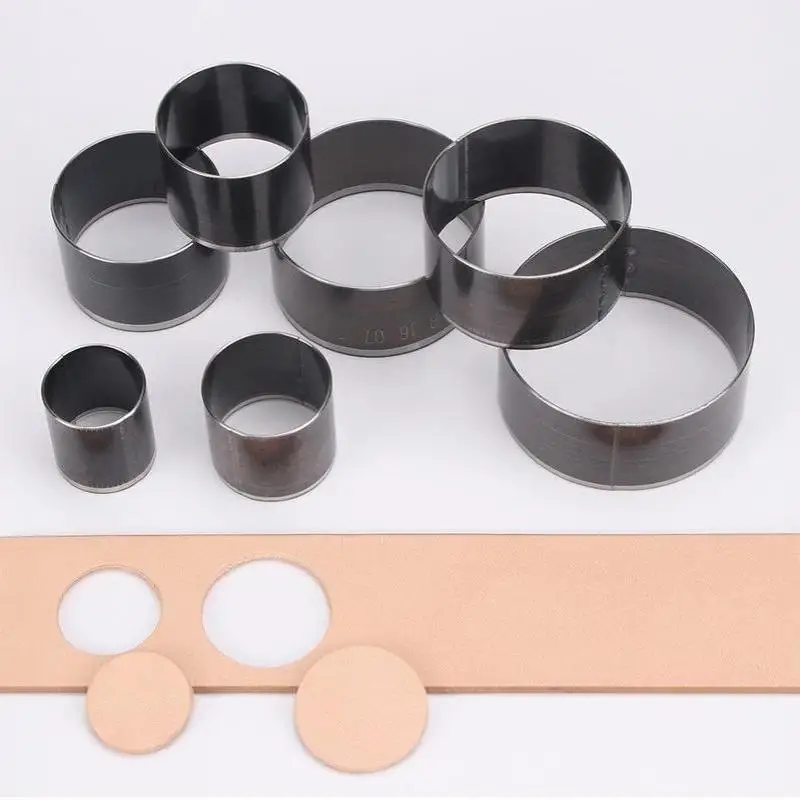 Leder-Schneidewerkzeug 7-teilig, Industriequalität, Kohlenstoffstahl, Rundschneider für die Herstellung kleiner Waren – Detail 3