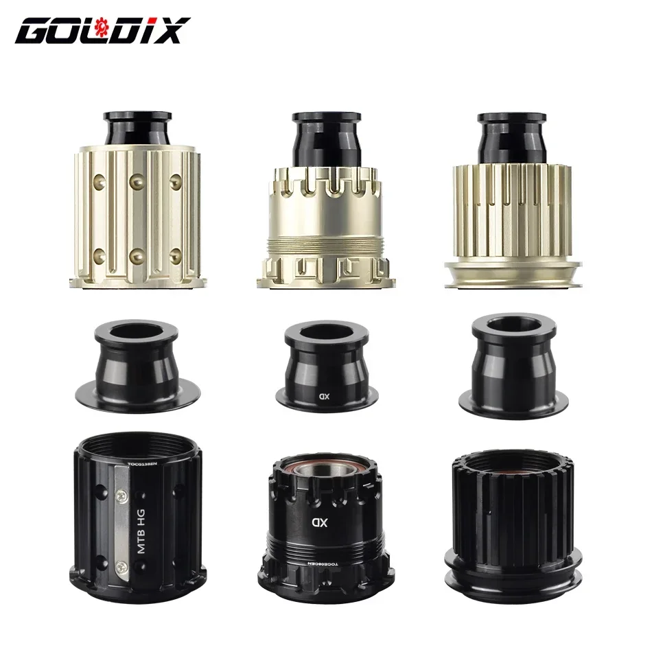 

GOLDIX M180/310 Ratchet Structure Bicycle Hub Adapter HG/XD/MS Bicycle Hub Body with QR/THRU End Cap for MTB/Road Bike Freehub