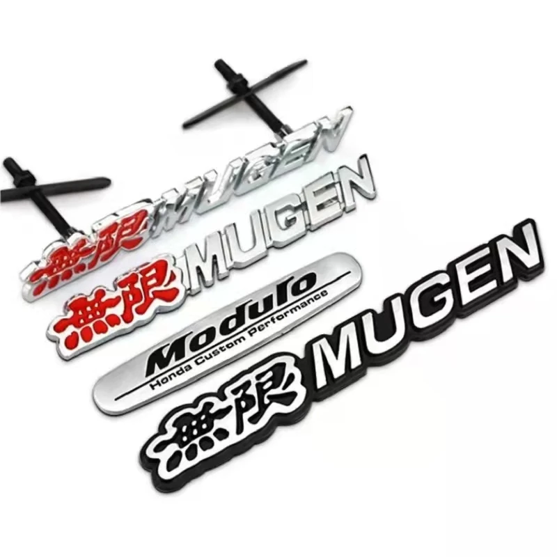 3D Mugen Power Logo Car Sticker Emblem Rear Badge Aluminum Chrome Decal Auto Styling For Honda Civic Accord CRV Accessories