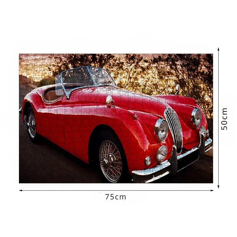 75*50cm Adult Paper Jigsaw Puzzle 1000PCS Sports Car Adult Stress Relief Children Educational Entertainment Toys Christmas Gift