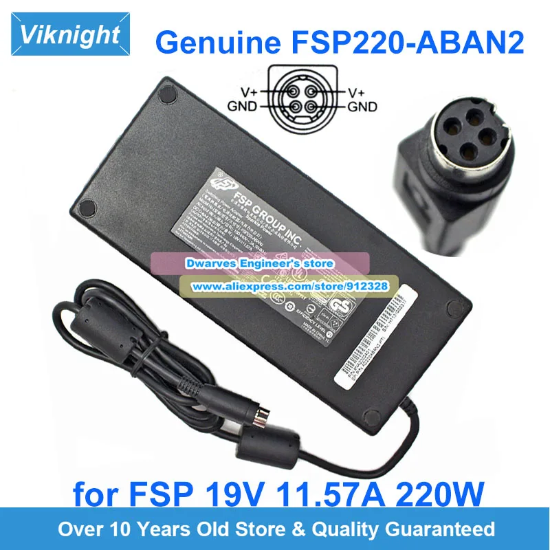 

Genuine FSP 19V 11.57A 220W AC Adapter FSP220-ABAN1 for PAR EVERSERV 7700 POS SYSTEM GALLERIA MINI 1060 DESKMINI GTX1060 Z370