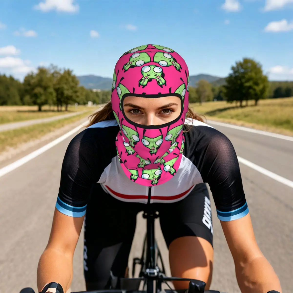 Invader Zim Madness Breathable Thin Balaclava Full Face Mask Sun Protection Neck Gaiter For Motorcycle Cycling Fishing Outdoor