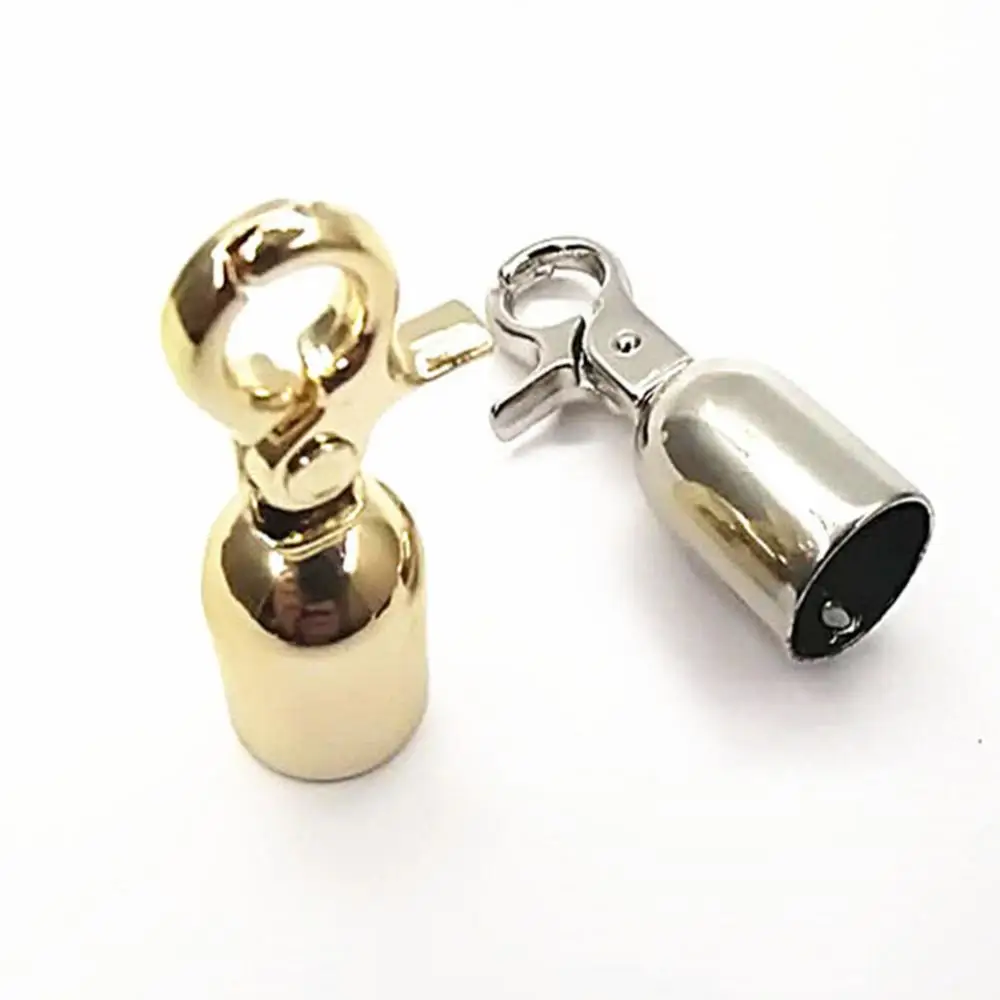 2Pc Rope End Stopper Rope Barrier End Stopper With Hook Bag Making Hardware Fitting Cord Ends Bell Stopper Handbag Pendent Decor