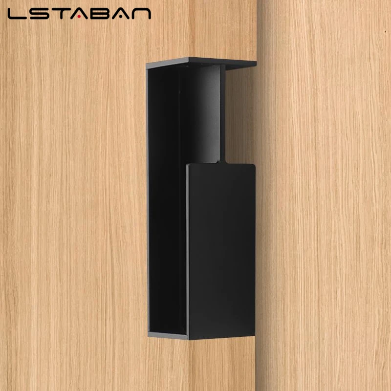 

Pocket Door Invisible Handle Industrial Style Embedded Sliding Door Handle Anti-collision Aluminum Alloy Side-mounted Door Pulls