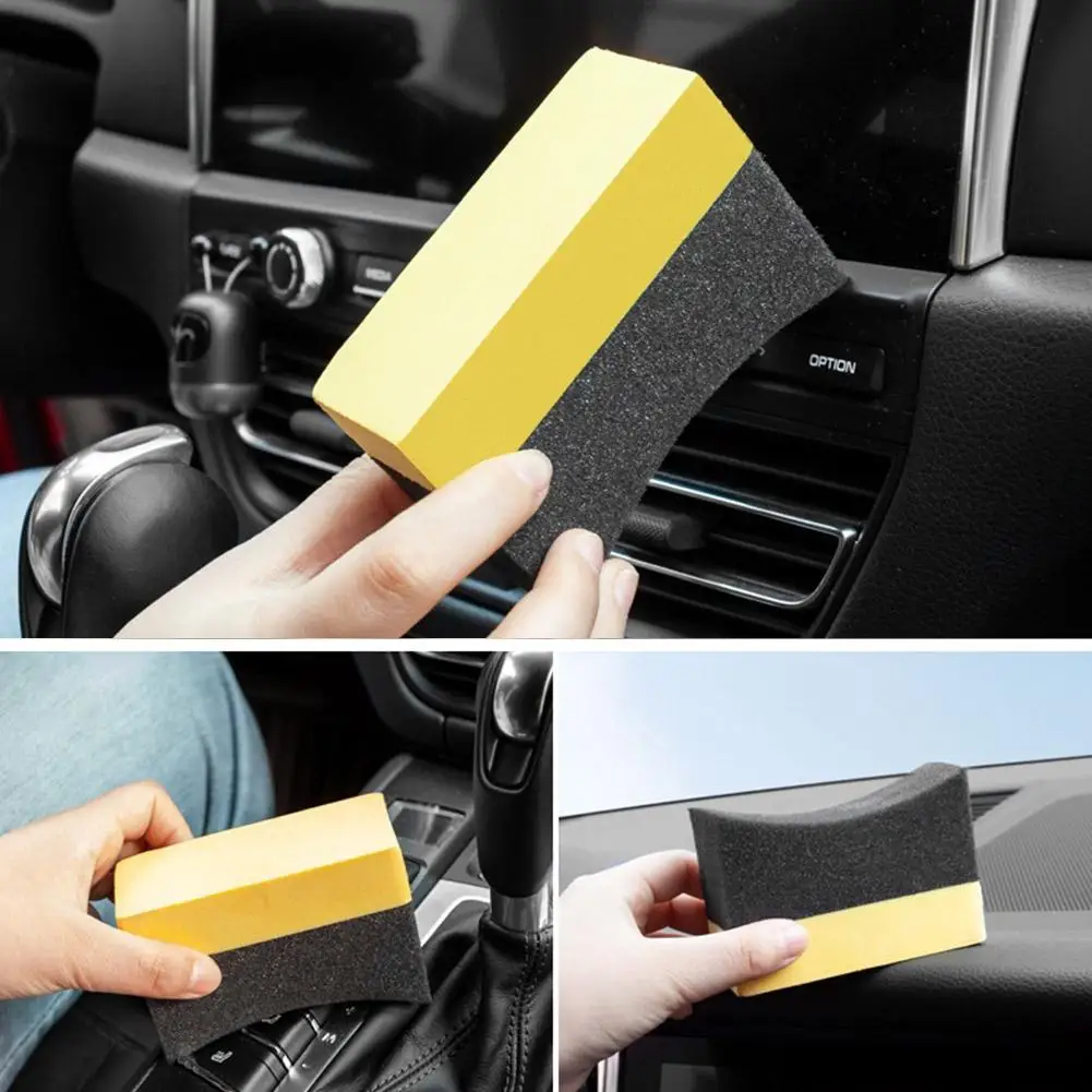 4PCS Car Wheel Tyre Cleaning Sponge Brush Set Auto Washing Polishing Waxing Pads Microfiber Water Suction Care Tools view 5