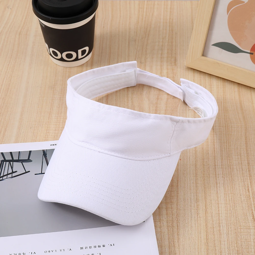 Sommer-Sonnenhüte aus Gewaschener Baumwolle, Leere Kopfbedeckung für Damen und Herren, Sport- und Reise-Strandhut, Einfarbiger Sonnenschutz Anti-UV-Visor Golfkappen – Detail 16