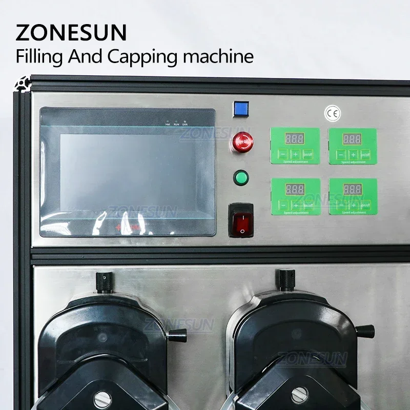 ZONESUN ZS-FAL180A6 Automatic Production Line 4 Heads Liquid juice Eye Drop Perfume Filling And Capping Machine