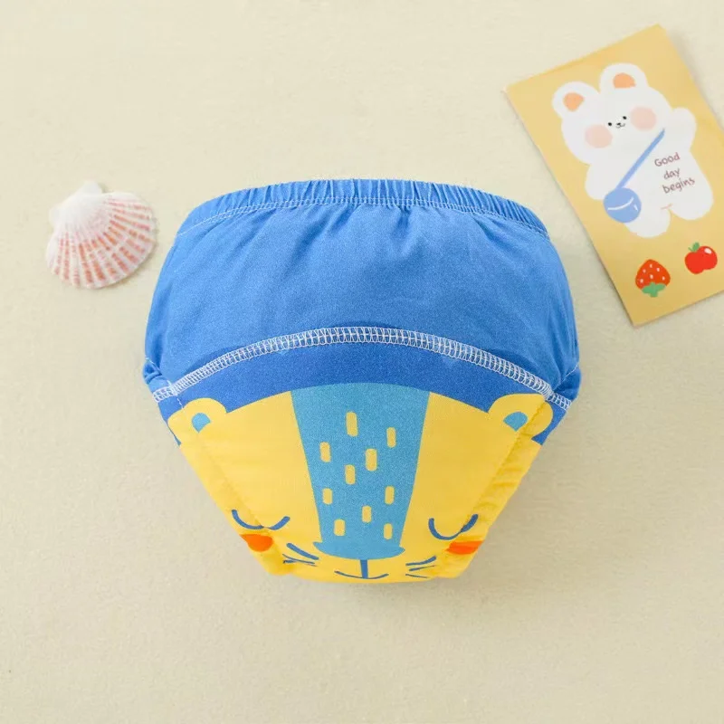 Reusable Waterproof  Cute Baby Comfortable Cotton Cartoon Training Pant For Boys Girls Toilet Potty Learning Diaper Underwear