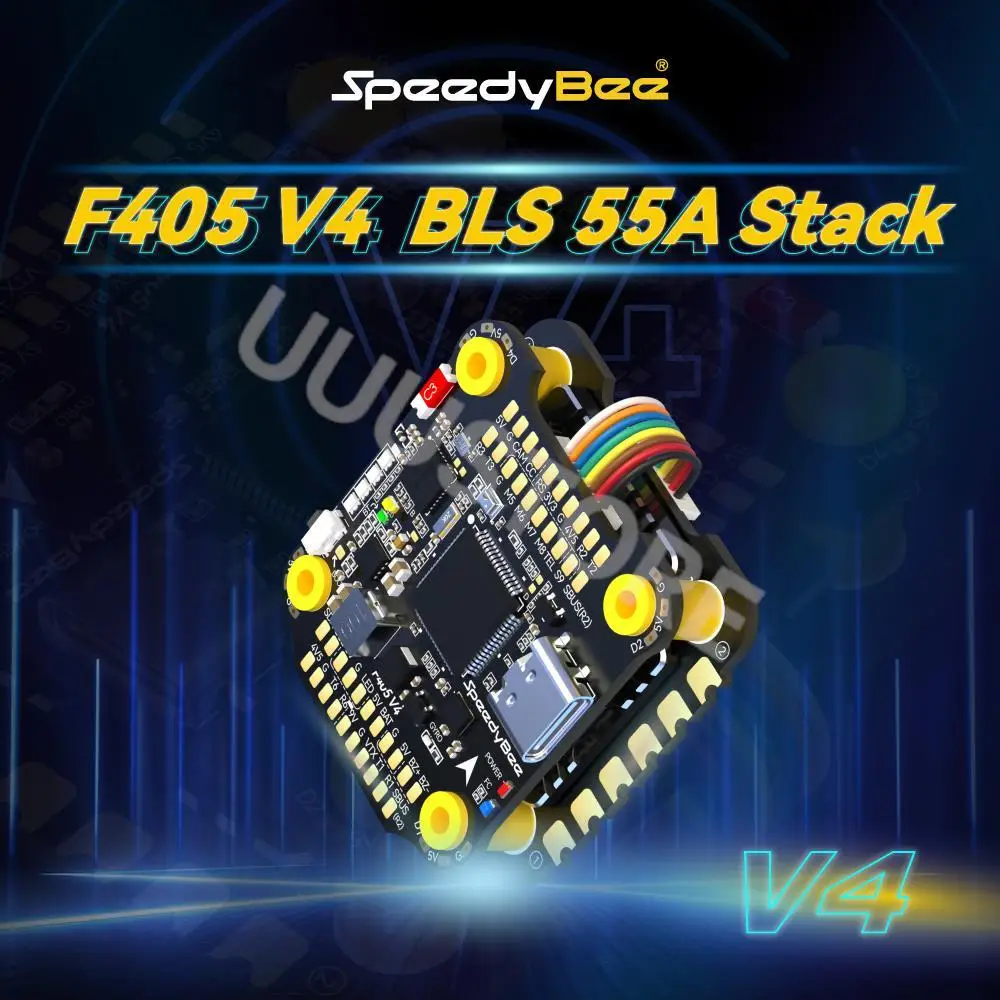 SpeedyBee F405 V4 3-6S 30X30 FC&ESC FPV Stack ICM42688P F405 Flight Controller BLS 55A 4in1 ESC for FPV Freestyle Drone Model