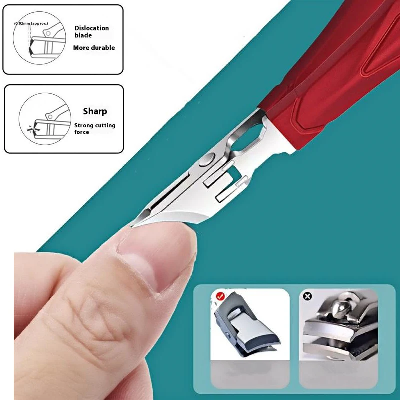 

1 шт. диагональные плоскогубцы, ножницы для ногтей, кусачки для ногтей с защитой от брызг, специально для больших толстых твердых ногтей, бытовые маникюрные инструменты