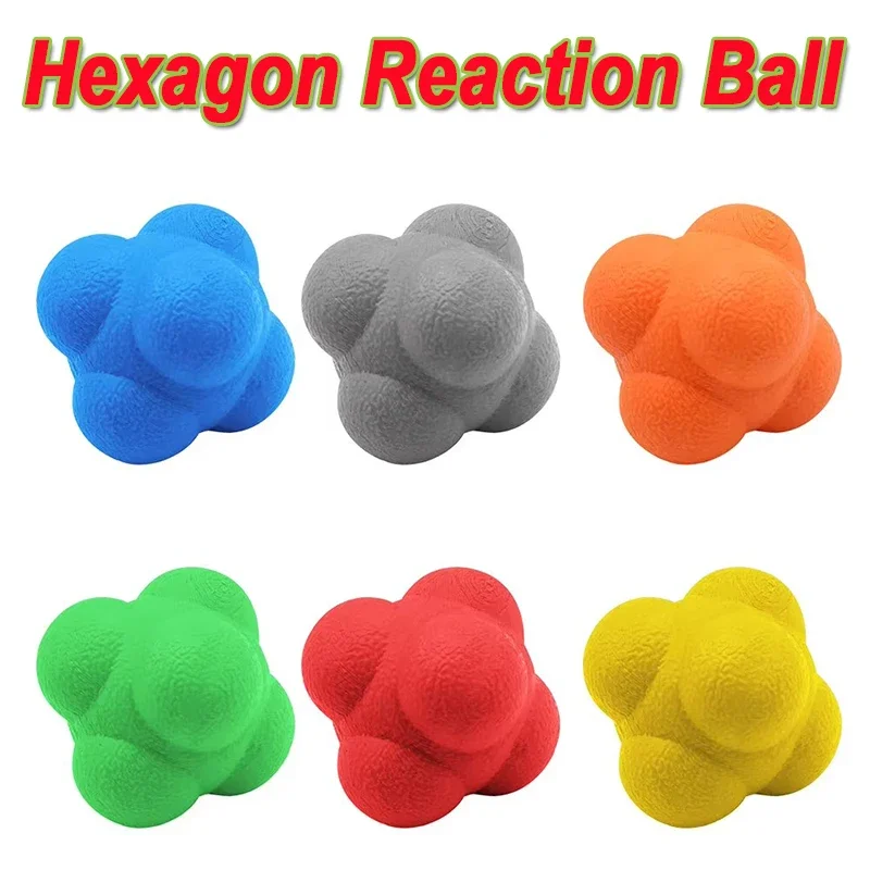 Pelota de reacción hexagonal, velocidad profesional, coordinación de agilidad, entrenamiento reflejo, entrenamiento físico, pelota TPR para niños y adultos