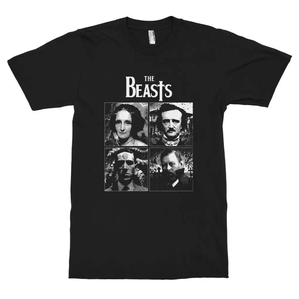 The Beasts Of Horror T Shirt Mary Shelley Bram Stoker Edgar Allan Poe and H P Lovecraft  All Sizes yw 147