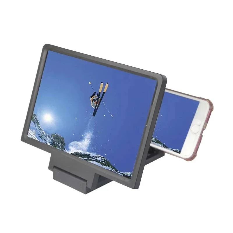 휴대전화 화면 확대경, 블루라이트 렌즈, 접이식 확대경, 1.5X, 3D 울트라 클리어, 방사선 방지, 휴대폰 거치대