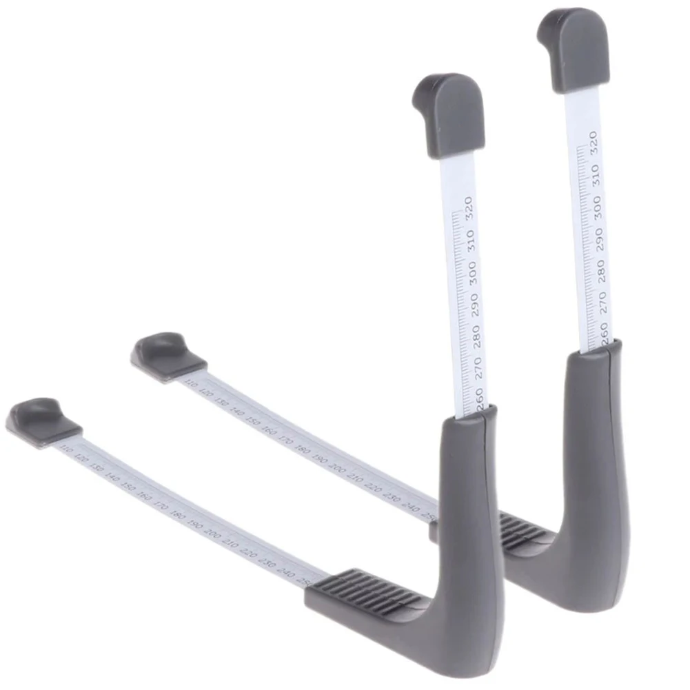 Grey Silver Steel Tape ABS Shoe Measurer 110-320mm Foot Gauge Ruler Tool For Precise Adult Sizing In Retail Or Home