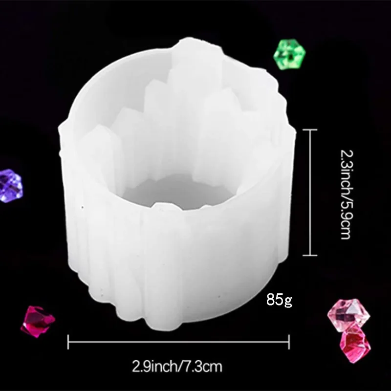 كريستال بالتنقيط الراتنج قالب فيض المنظم مرآة كريستال حجر الشمعدان قوالب السيليكون