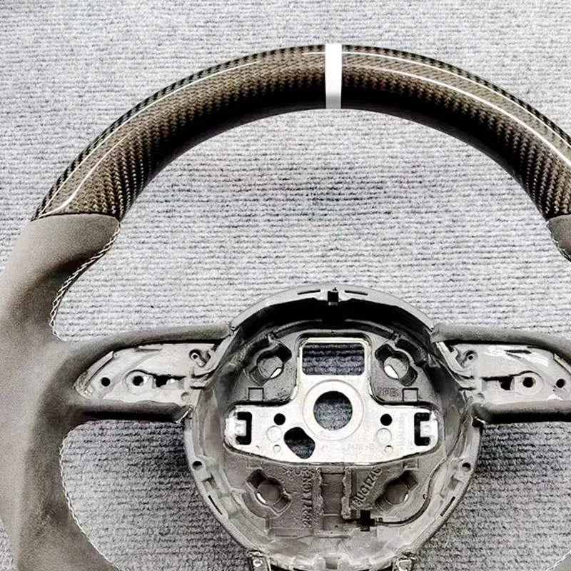 For Audi A3 A4B8 A5 S3 S4 S5 Carbon Fiber Suede Steering Wheel Handle Updated Optional Frame Paddles