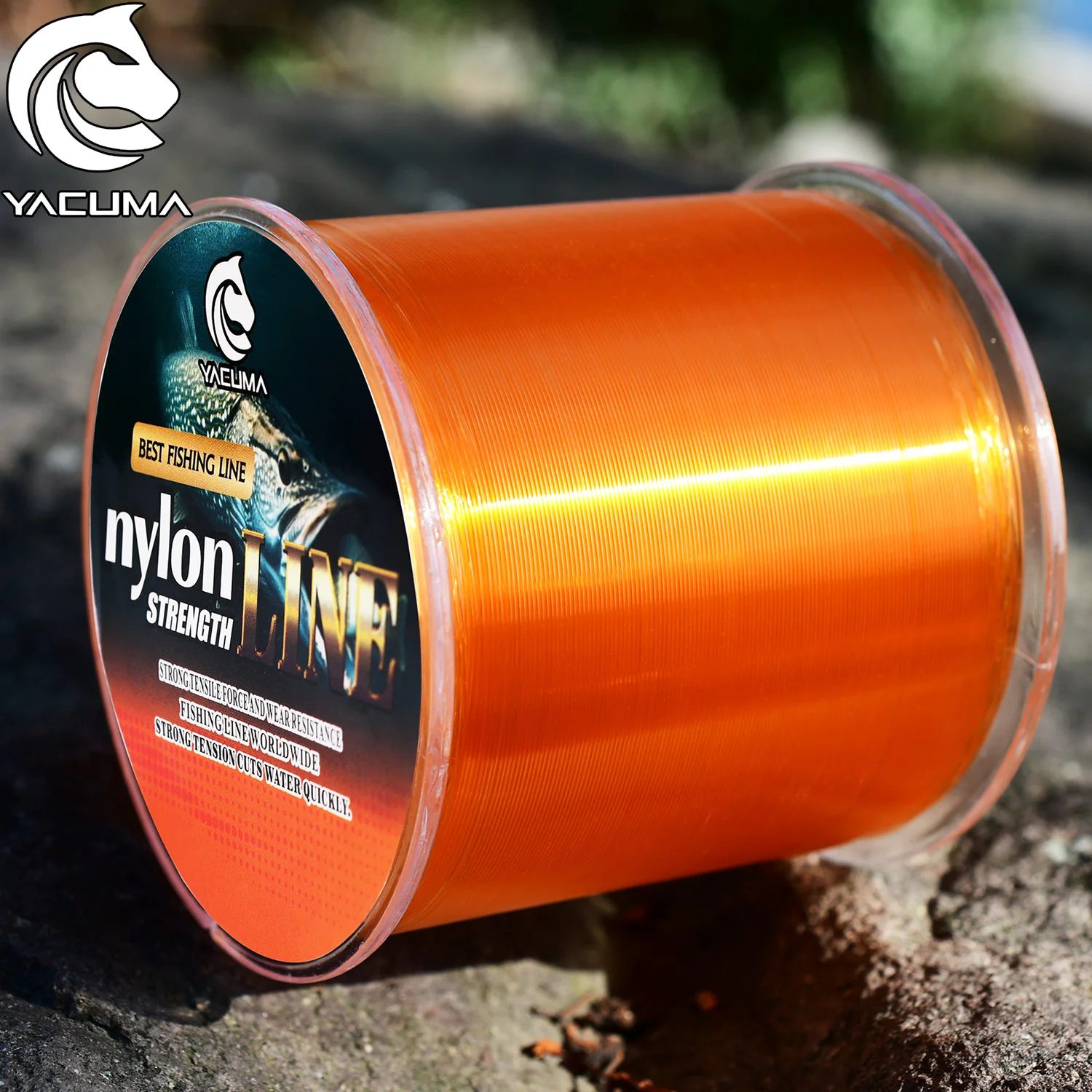 YACUMA 300M/500M Nylon-Angelschnur 5LB-42LB Superstark Fluorocarbon-beschichtete Monofilamentschnur für Karpfen- und Meeresfischerei