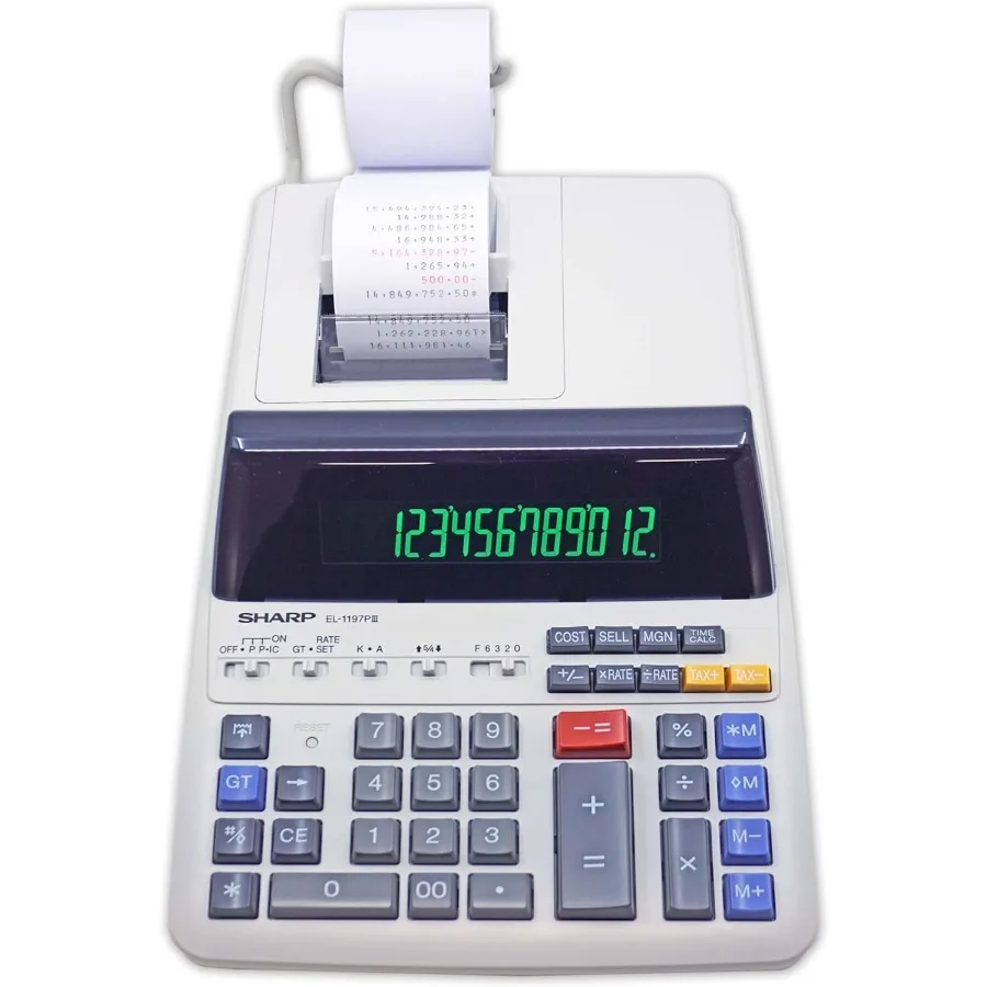 

Heavy Duty Color Printing Calculator with Clock and Calendar for Efficient Office and Financial Management Ideal for Accounting
