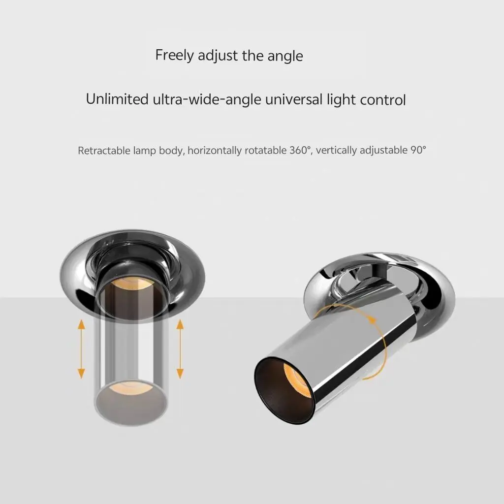 Universal adjustable stretching and retracting tube spotlight, ceiling lamp, vintage Bauhaus wall washer lamp