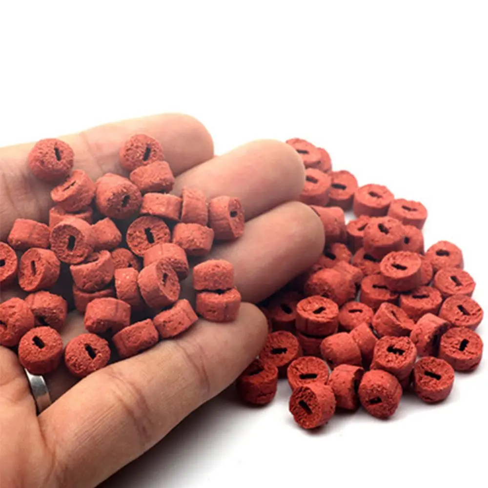 100Pcs Red Worms Carp Fishing Hollow Bait Grass Carp Baits Fishing Tilapia Bait Lure Insect Particle Boilie Bass Fishing