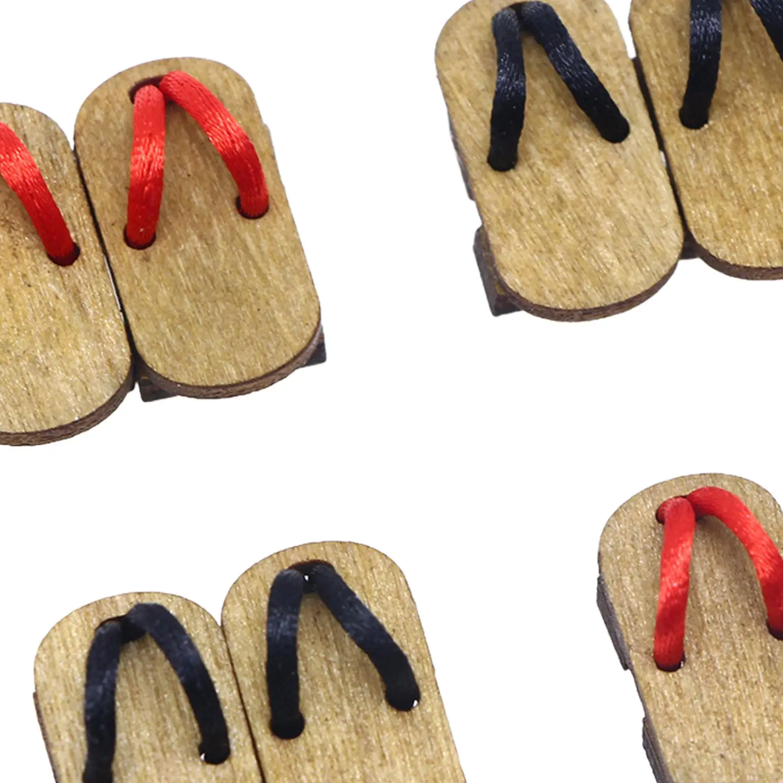 รองเท้าไม้จิ๋วสำหรับบ้านตุ๊กตา ขนาด 1:12 จำนวน 6 คู่ 4 ชิ้น อุปกรณ์ตกแต่งบ้านตุ๊กตา