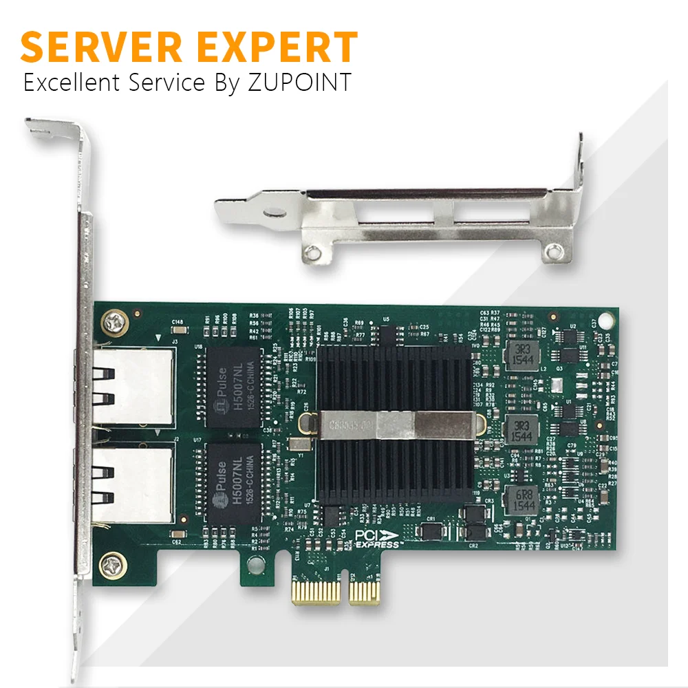 ZUPOINT adaptador de servidor Gigabit PCI-E x1 1gbps para 82576EB E1G42ET/EF E1G44ET