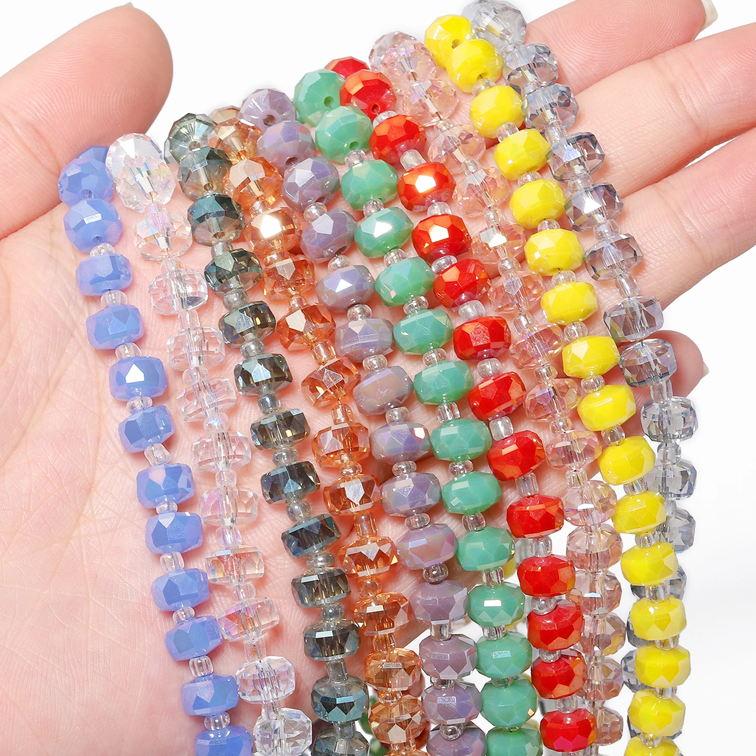 8X5Mm Faceted Ronde…