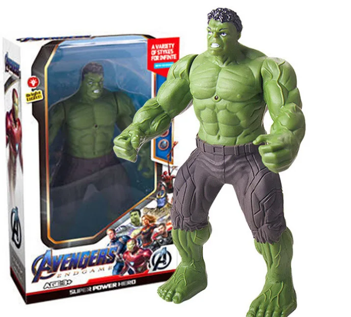 Avengers Spiderman Iron Man Hulk Captain America figurine de super-héros à collectionner jouet lumineux main mobile enfants charme cadeaux