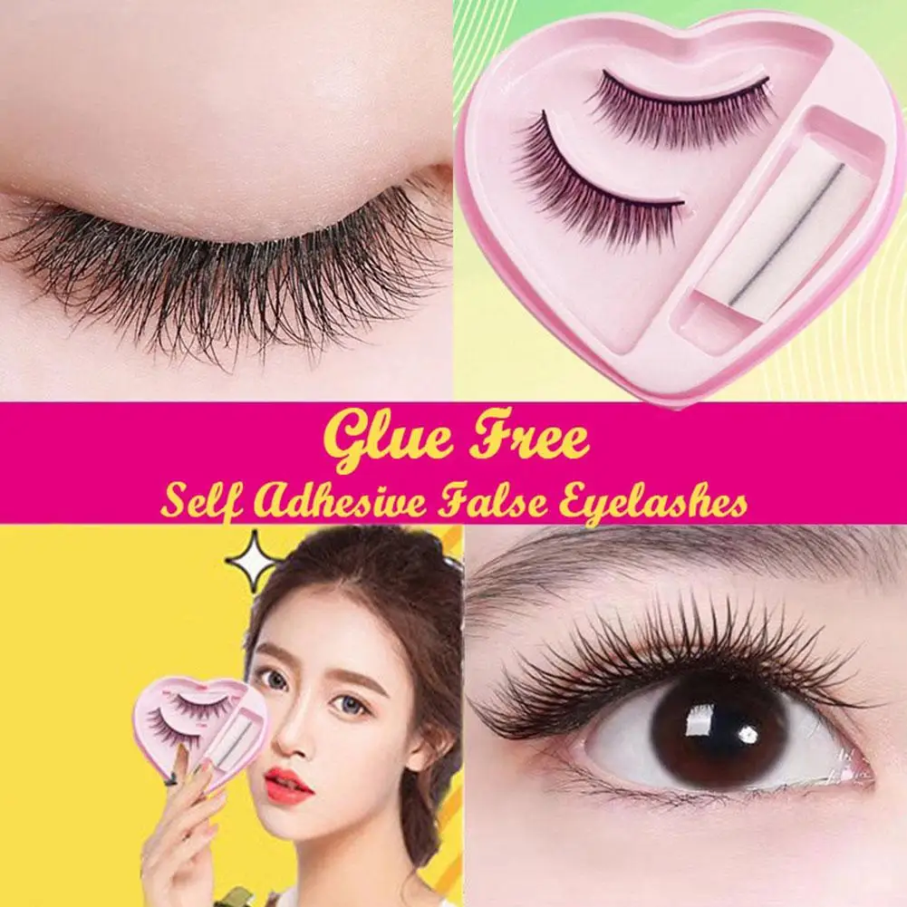 False Eyelashes Reusable Self-adhesive Lashes Glue-free Full Professional Extension Makeup Beauty Strip Tools Eyelash S5n2