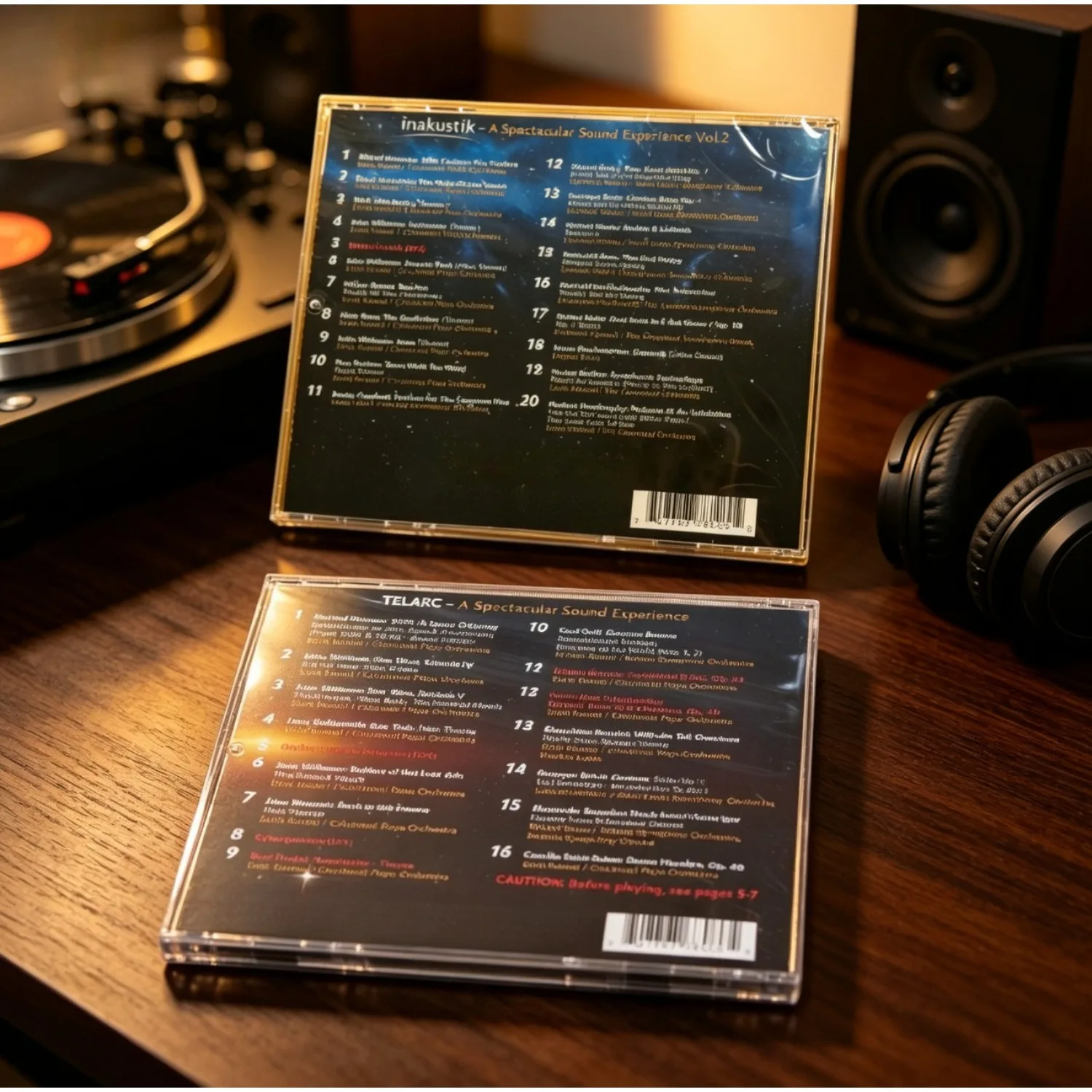 Uma Experiência Sonora Espectacular Vol.1+Vol.2, Disponível em Conjunto ou Individualmente, Apresentando Telarc 24K Gold CD Edições Inakustik UHQ-CD