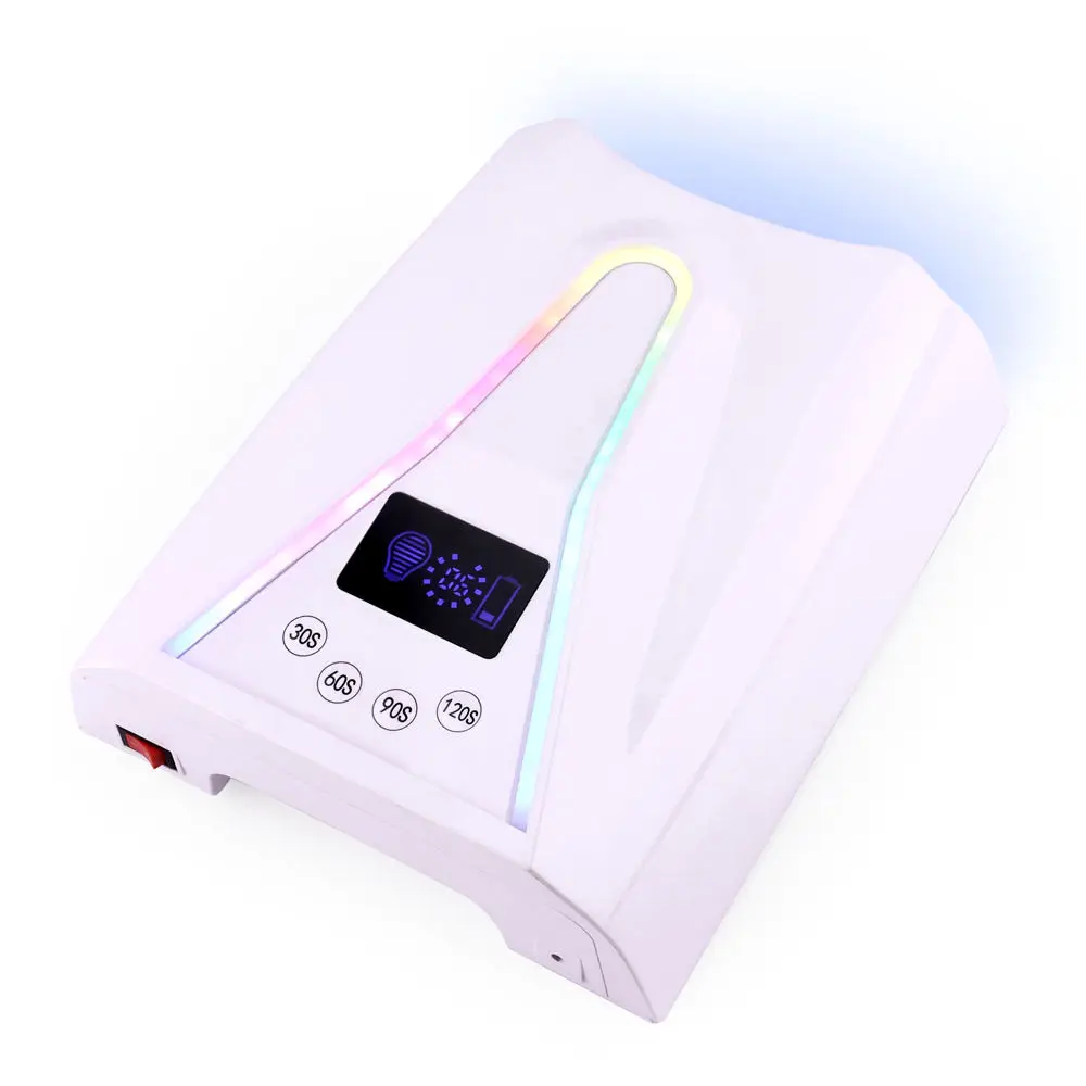 Wysoka moc 128 W Profesjonalna lampa do paznokci UV LED 2024 Nowy produkt Akumulatorowa bezprzewodowa suszarka do paznokci żelowych
