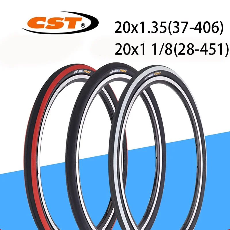 CST Tire Inner Tube C1288 20X1 1/8, 20x1.35 DUAL Double Compound 60TPI Bicycle Tire MINI VELO Folding Bike Bicycle Parts