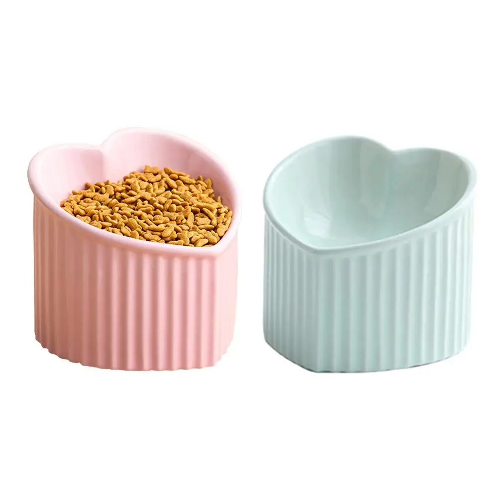 Raised Cat Ceramic Bowl Anti Vomiting Stress Free Microwave Dishwasher Safe Elevated Cat Food Dish