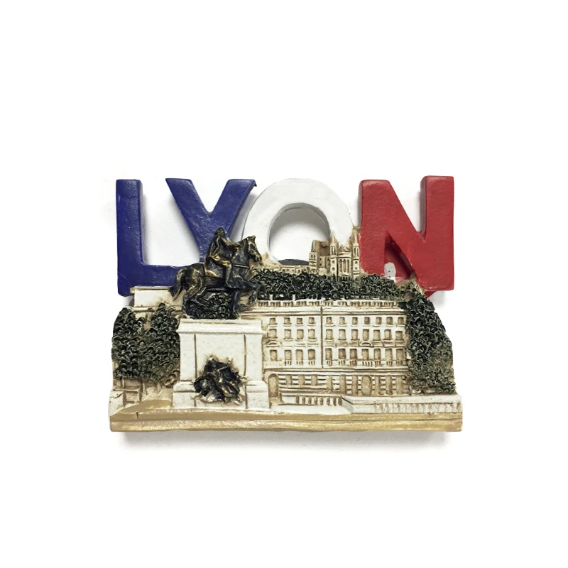 

‌LYON France Iconic Building Resin Fridge Magnet, Travel Souvenir, Creative Decoration, Magnetic Sticker