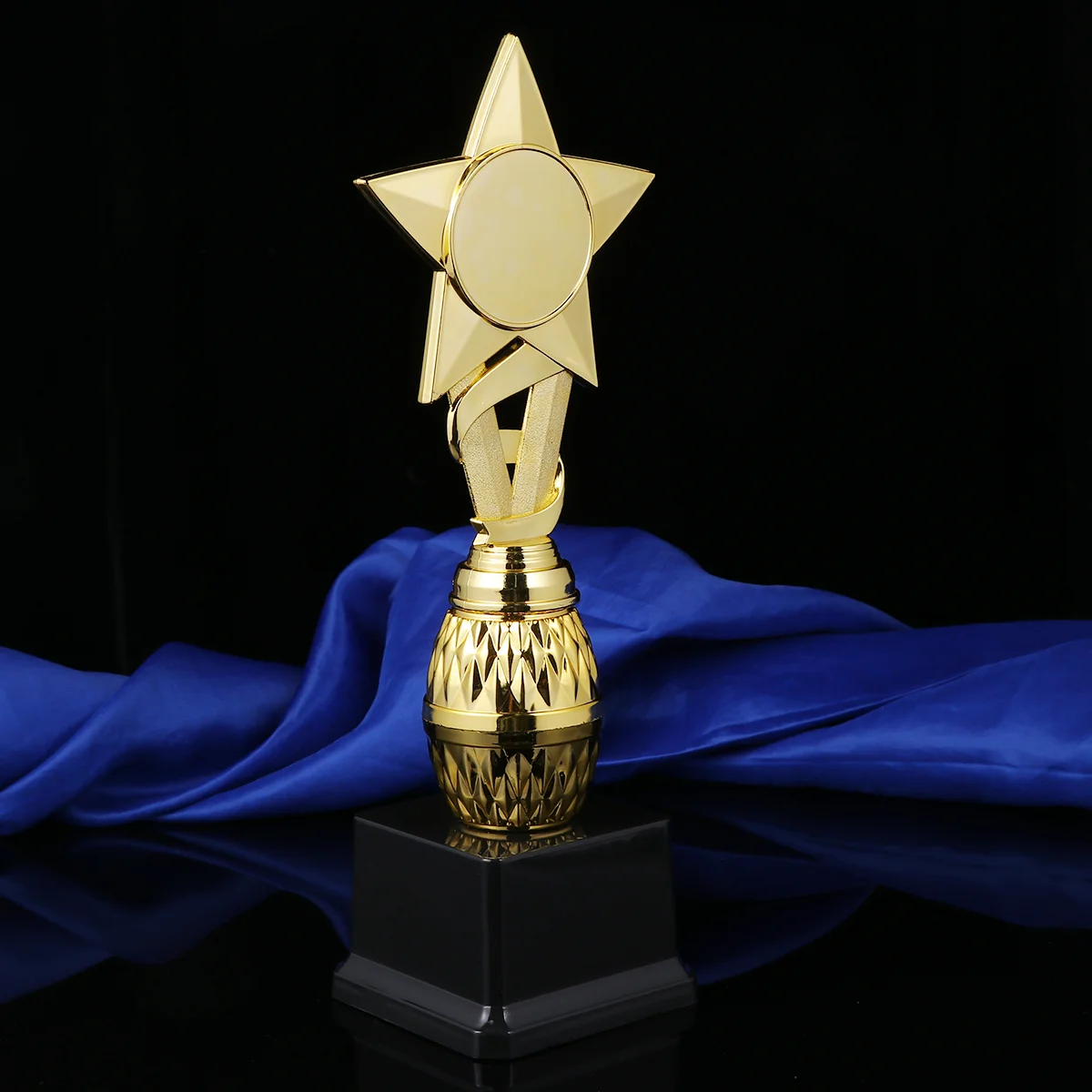 29cm Competitions Plastic Trophy Kids Ribbon Star Reward Trophy Creative Activity Award Cup