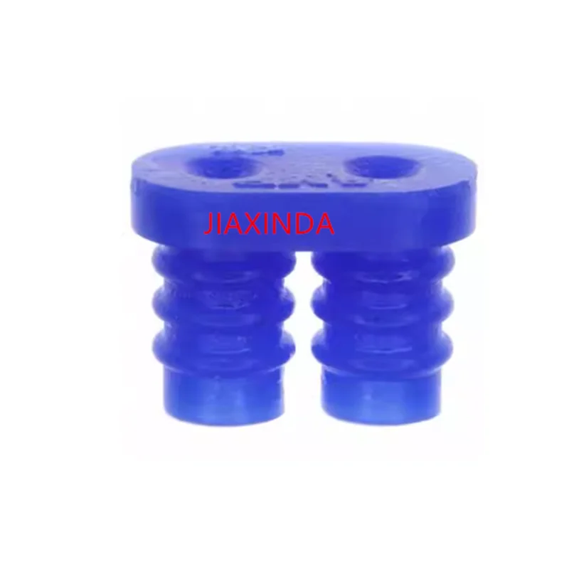 794270-1 Two silicone rubber sealing plugs, socket connector plug-in pieces, sealed in blue color