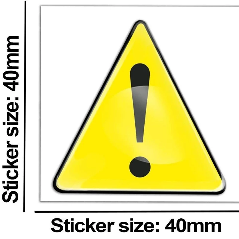 3D Dome Warning Stickers Safety Security Danger Attention Emergency Decals PU Resin Process