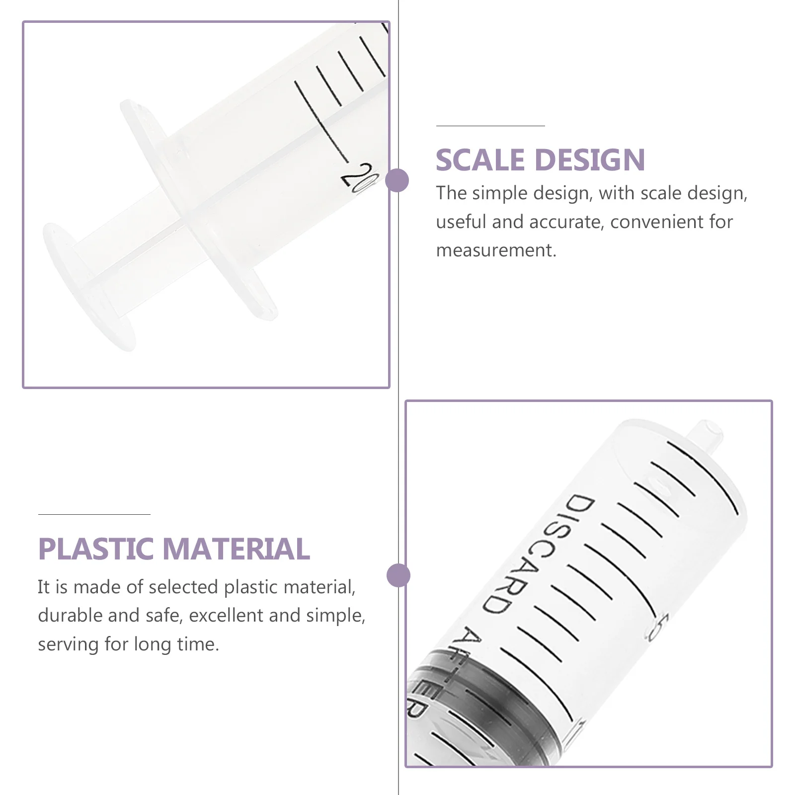 30Pcs Needleless Plastic Measuring Liquid Dispensing Tool for Pet Baby Medication Lab Use Needleless