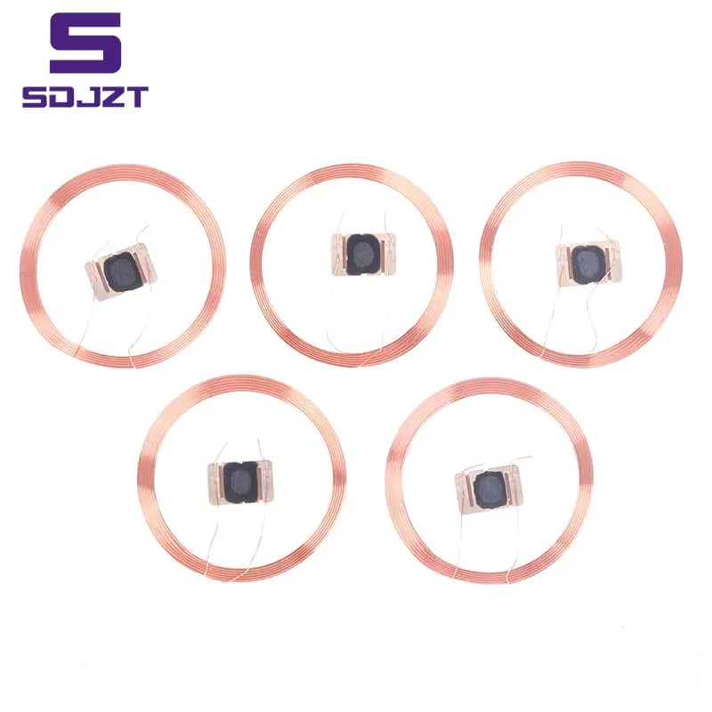 5pcs 21.6mm 13.56MHZ UID IC Card ID Rewritable Changeable Chip Keyfob RFID Self-adhesive coil