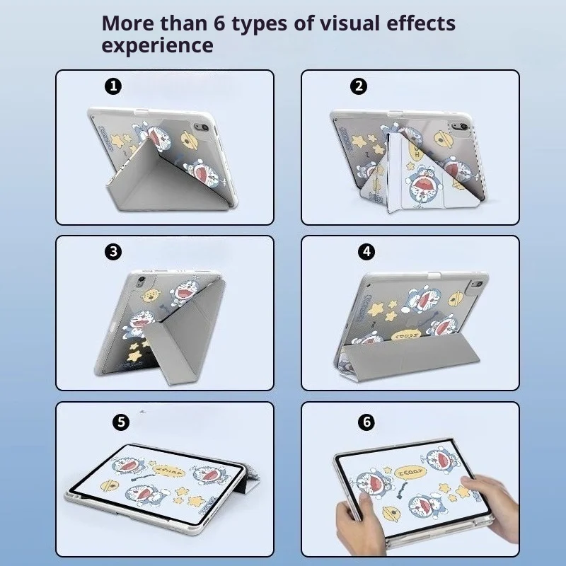 미니소 도라에몽 아이패드 케이스 2025 아이패드 A16 A17 9세대 10세대 11세대 태블릿 커버 펀다 아이패드 에어 3 4 5 프로 4 5 6 M4 보호 케이스