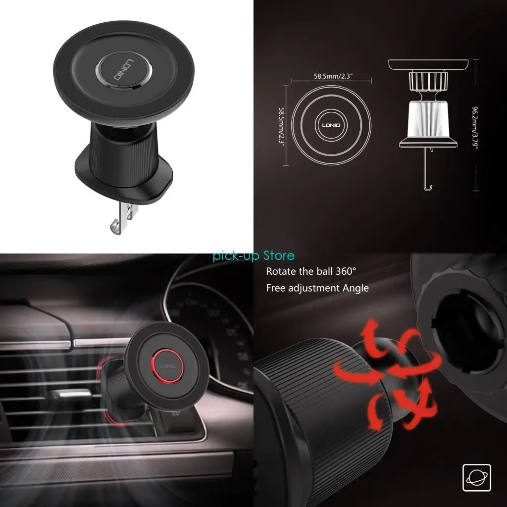 Q5WA Powerful Car Air Vent Clip Cellphone Bracket Support for Phone 14 13 12