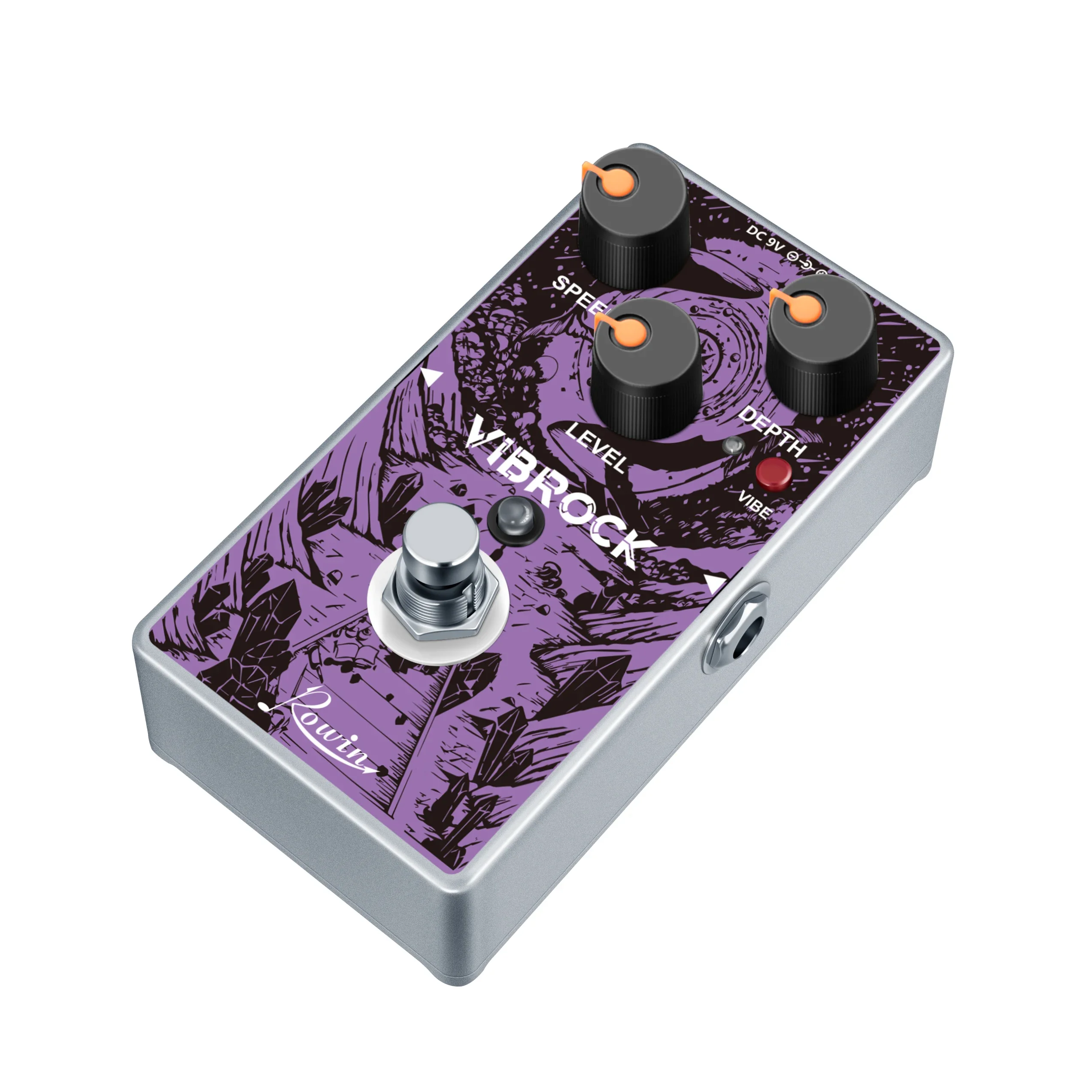 Rowin Reverb VIBROCK Chorus Multi Effects Pedal Tremolo Monoblock Vibrato Crazy JIMI Effect Dual Pedal True Bypass For Guitar